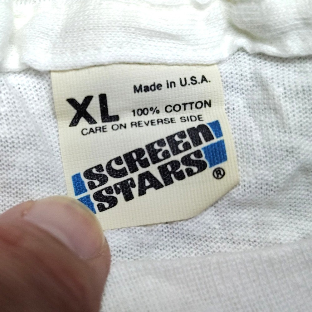 Screen Stars Morris the Cat Promo T-Shirt XL White Vintage 80s 9Lives - Picture 5 of 9